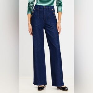 Loft Jeans NWT - Mariner High Rise Wide Leg Jeans in Rinse Wash Size 29